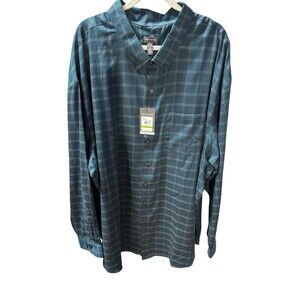 Van Heusen Wrinkle Free Twill Big & Tall Long Sleeve  Button Down Shirt Size 5XL